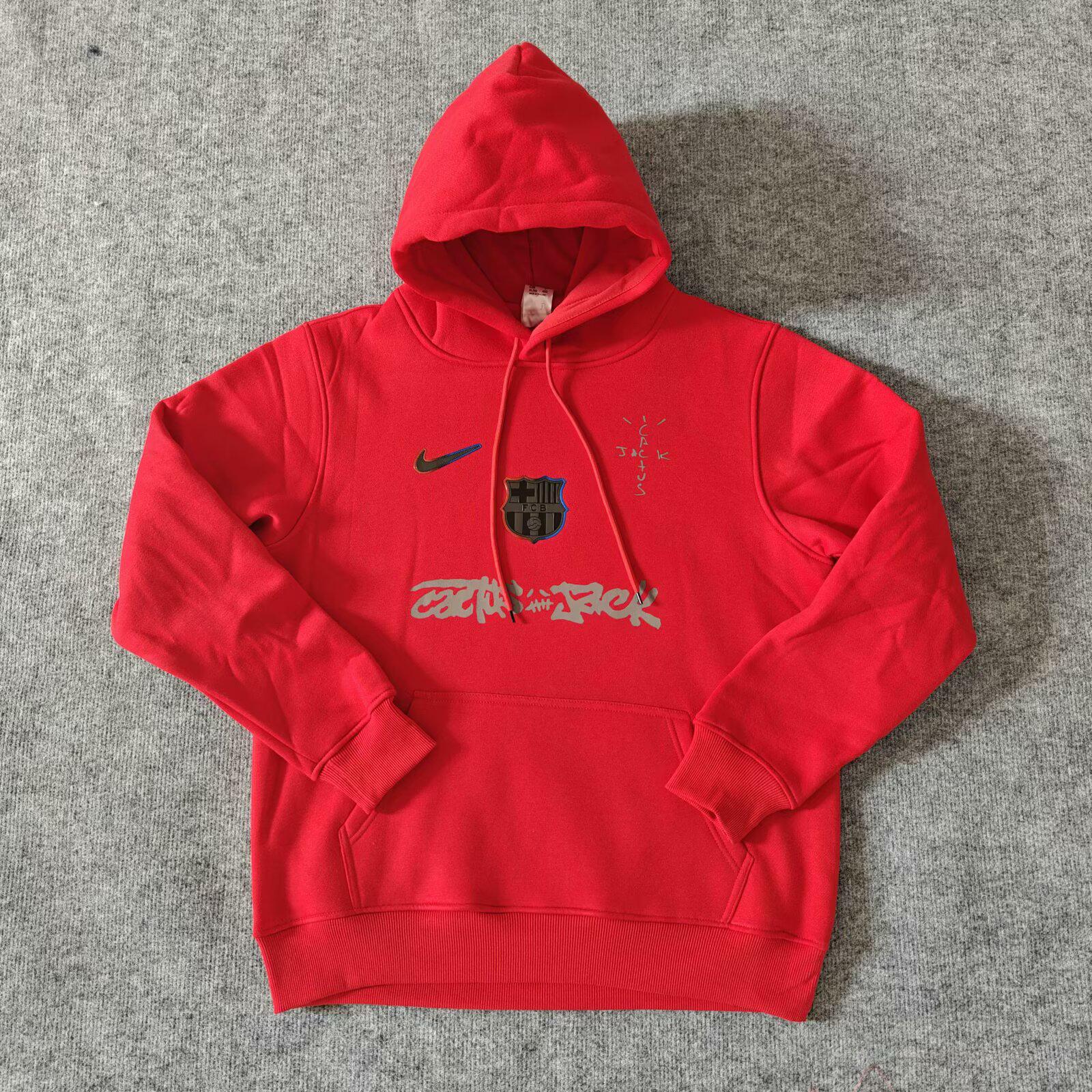 Barcelona Sweatshirt 2025 - Travis Scott Collab Spotify - Red
