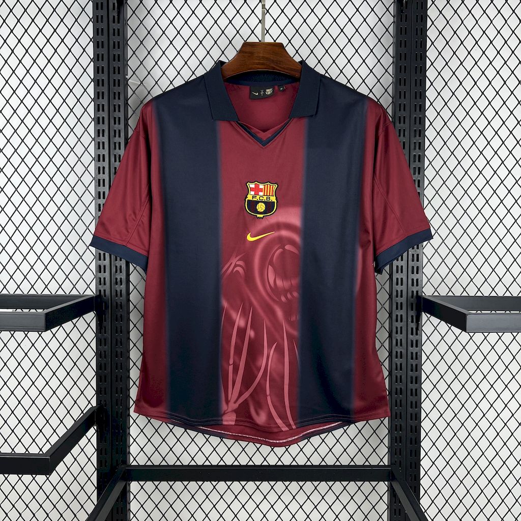 CJ x  x Barcelona Retro 2000/01 Home Skeleton jersey