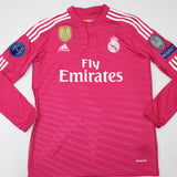 Real Madrid 2014/15 Pink Jersey Long Sleeve Retro - Patch Champions