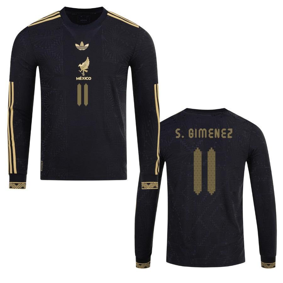 Mexico Santiago Giménez 2025 Special Edition Long Sleeve Authentic Player [Slim Fit] Player Third Jersey by