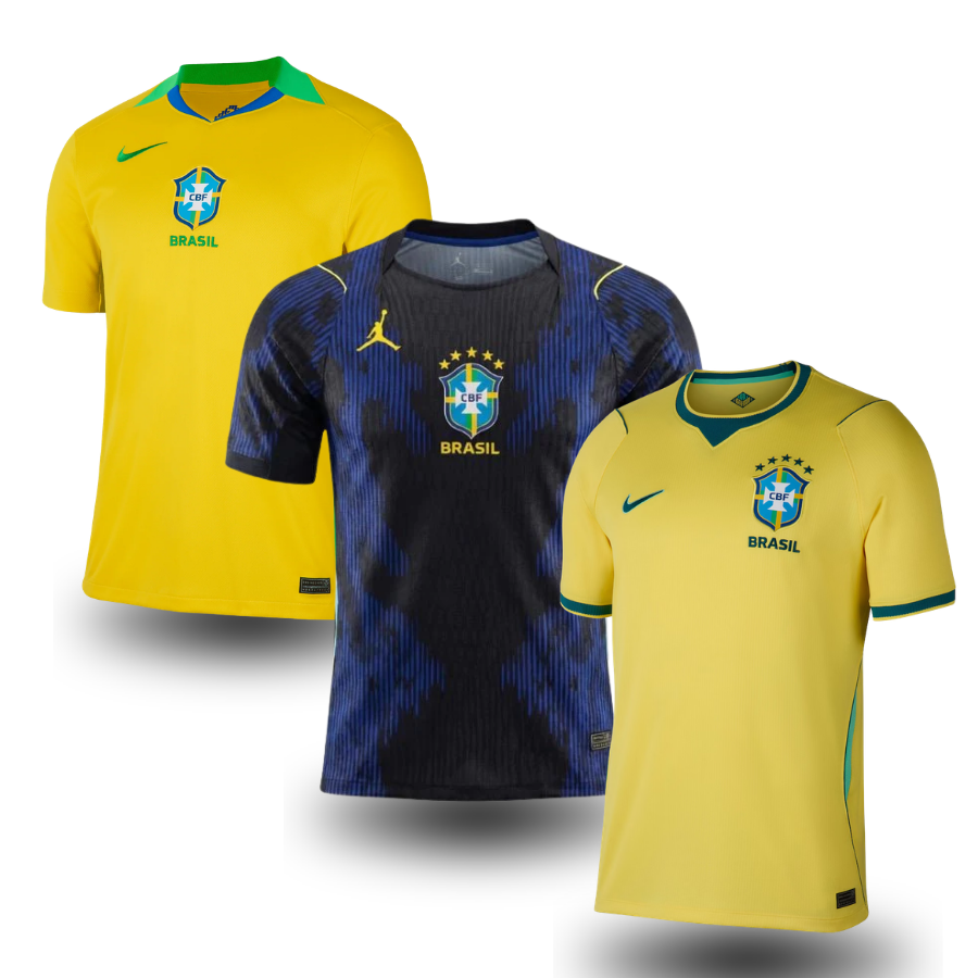 Combo 3 Jerseys do Brazil - Brasil - Fan Version