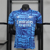 Arsenal 25/26 Pre-Match Jersey - Blue - Player Version - Slim Fit