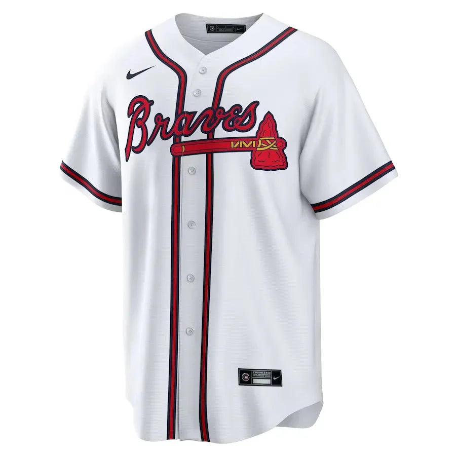 Jersey MLB Atlanta Braves I Torcedor Masculina Branca
