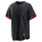 Jersey MLB Cincinnati Reds Connect City Torcedor Masculina Preta