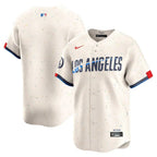 Jersey MLB Los Angeles Dodgers City Connect Torcedor Masculina Bege