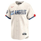 Jersey MLB Los Angeles Dodgers City Connect Torcedor Masculina Bege