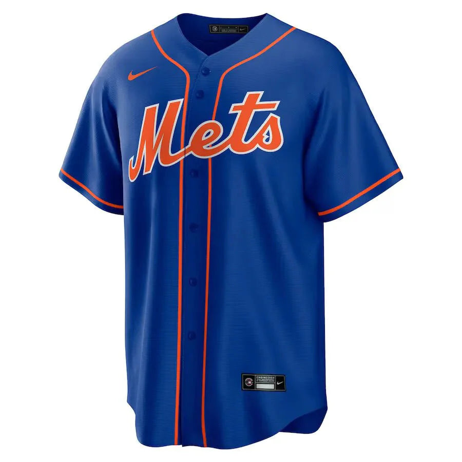 Jersey MLB New York Mets II Torcedor Masculina Azul Francisco Lindor 12