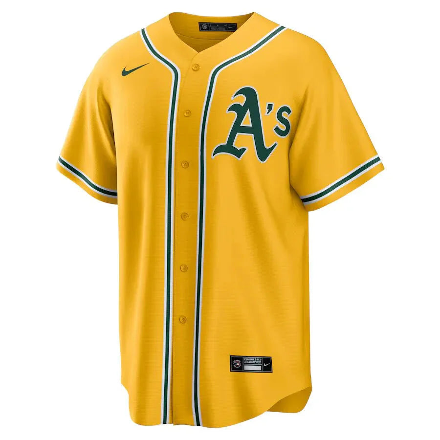 Jersey MLB Oakland Athletics Alternate Torcedor Masculina Amarela