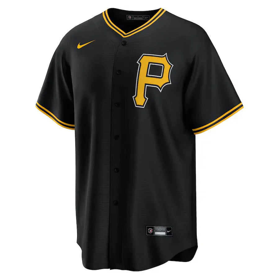 Jersey MLB Pittsburgh Pirates Black Alternate Torcedor Masculina Preta