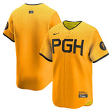 Jersey MLB Pittsburgh Pirates Gold City Connect Torcedor Masculina