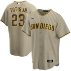 Jersey MLB San Diego Padres Road Torcedor Masculina Listrada Listrada Marrom Tatis Jr. 23