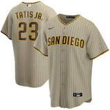 Jersey MLB San Diego Padres Road Torcedor Masculina Listrada Listrada Marrom Tatis Jr. 23