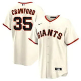 Jersey MLB San Francisco Giants I Torcedor Masculina Bege Brandon Crawford 35