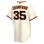 Jersey MLB San Francisco Giants I Torcedor Masculina Bege Brandon Crawford 35