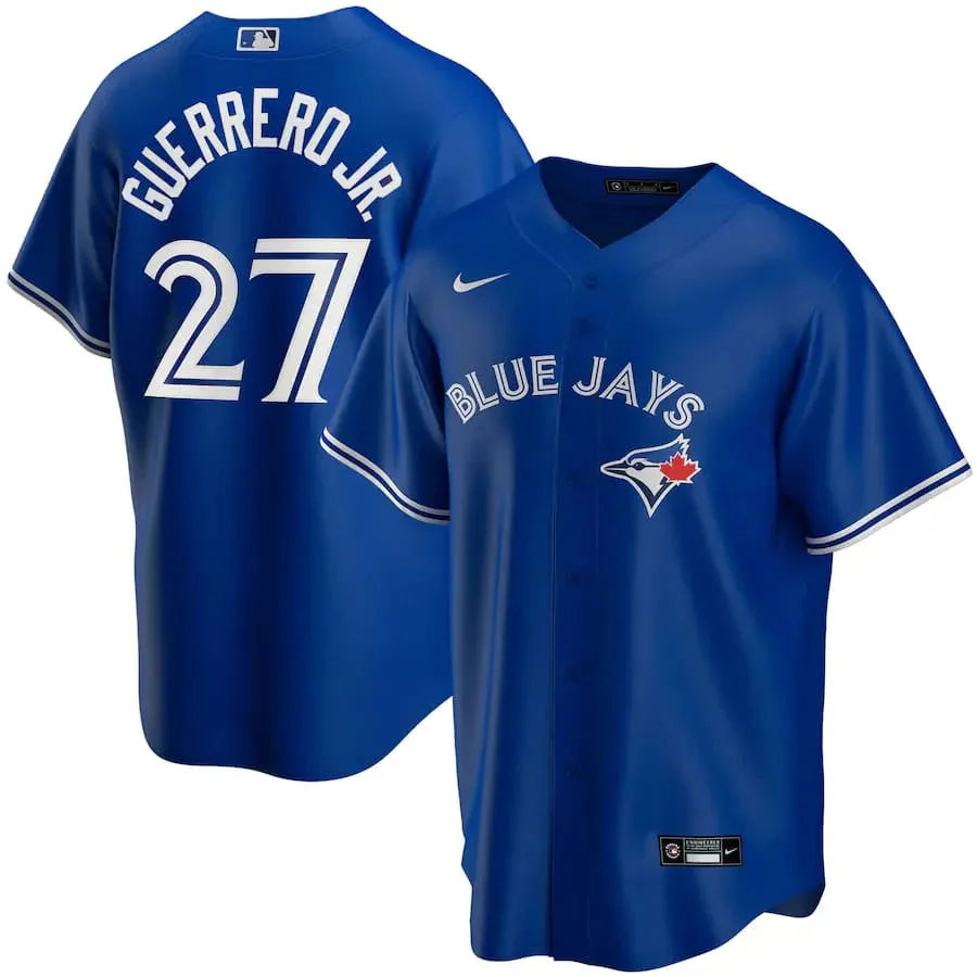 Jersey MLB Toronto Blue Jays II Torcedor Masculina Azul Vladimir Guerrero Jr. 27