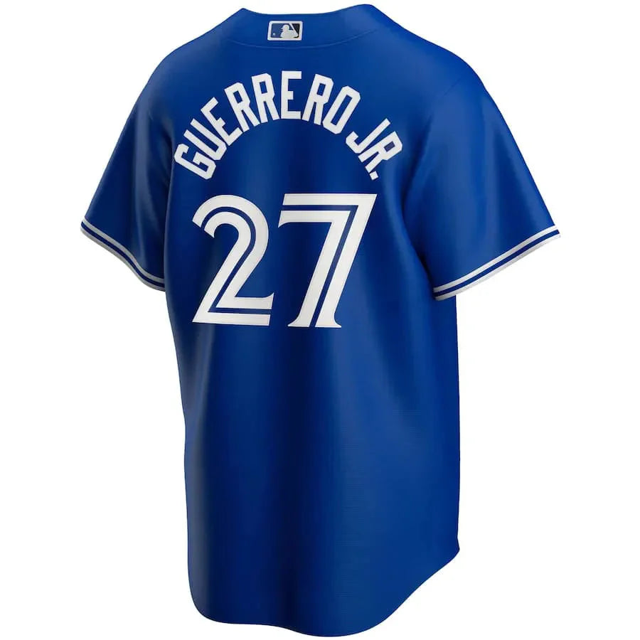Jersey MLB Toronto Blue Jays II Torcedor Masculina Azul Vladimir Guerrero Jr. 27