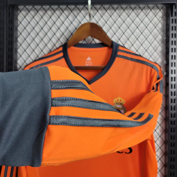 Real Madrid Manga Longa Retrô Away 2013/14
