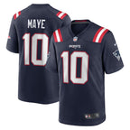 New England Patriots Drake Maye Navy Player Game Jersey