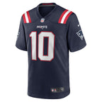 New England Patriots Drake Maye Navy Player Game Jersey