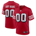 San Francisco 49ers - Scarlet Alternate Custom Game Jersey
