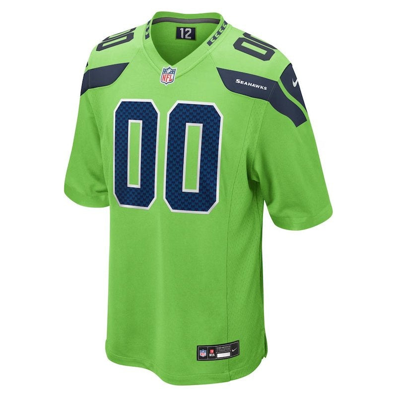 Seattle Seahawks - Alternate Custom Game Jersey - Neon Green