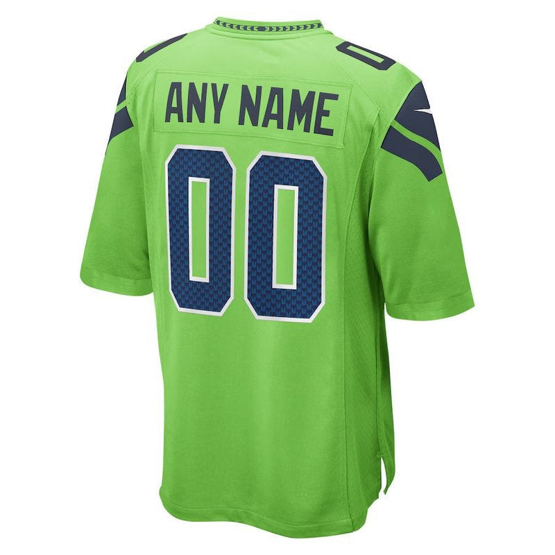 Seattle Seahawks - Alternate Custom Game Jersey - Neon Green