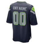 Seattle Seahawks - College Custom Game Jersey - Navy