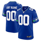 Seattle Seahawks - Royal Throwback Custom Jersey