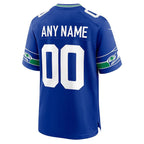 Seattle Seahawks - Royal Throwback Custom Jersey