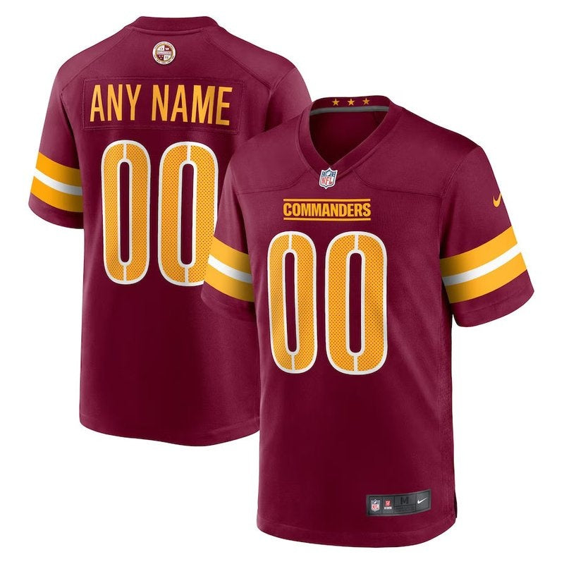 Washington Commanders - Burgundy Custom Game Jersey